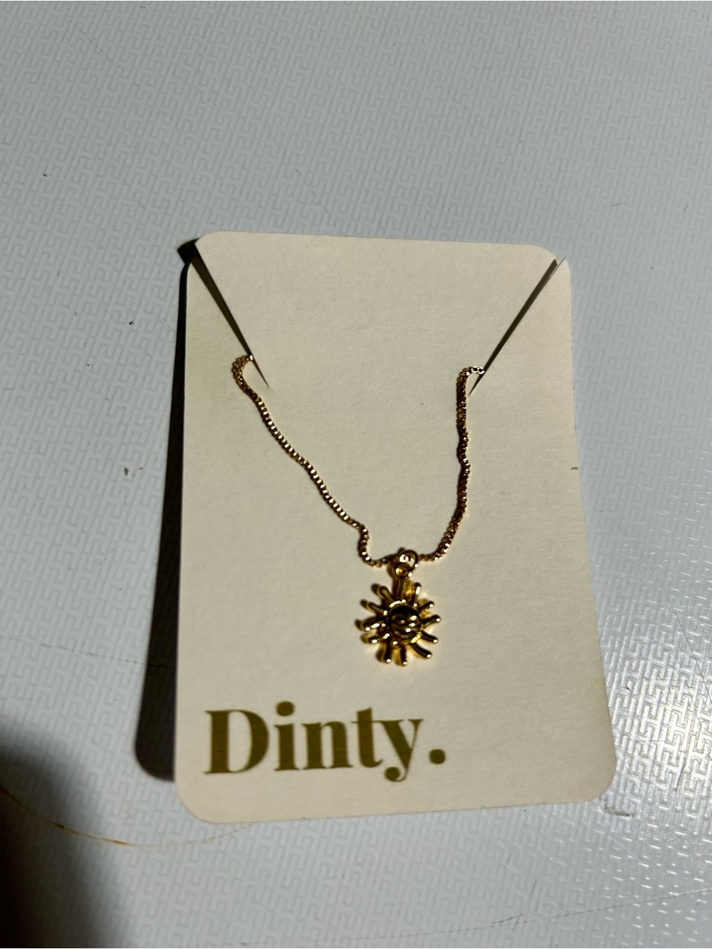 Sun gold necklace by Dinty Designs